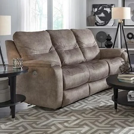Double Reclining Sofa with Power Headrests and Lumbar